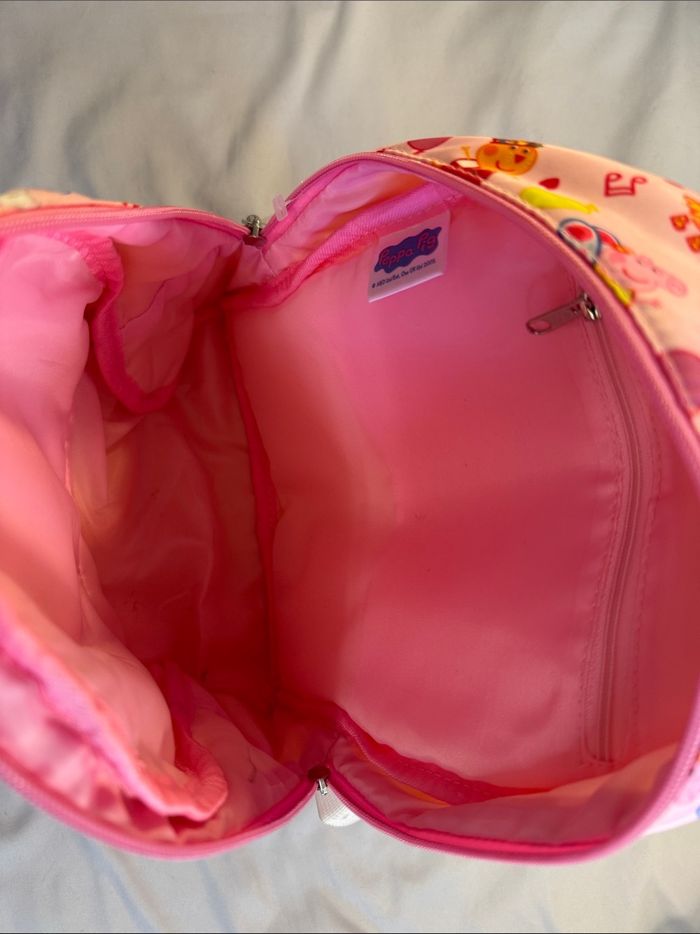 Peppa Pig Pink Multicolor Kids Backpack - Picture 3 of 6
